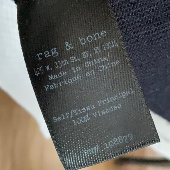 Rag & Bone Jeans Lexie Colorblock Raglan Knit Pullover, dark navy/white, S - Picture 8 of 10